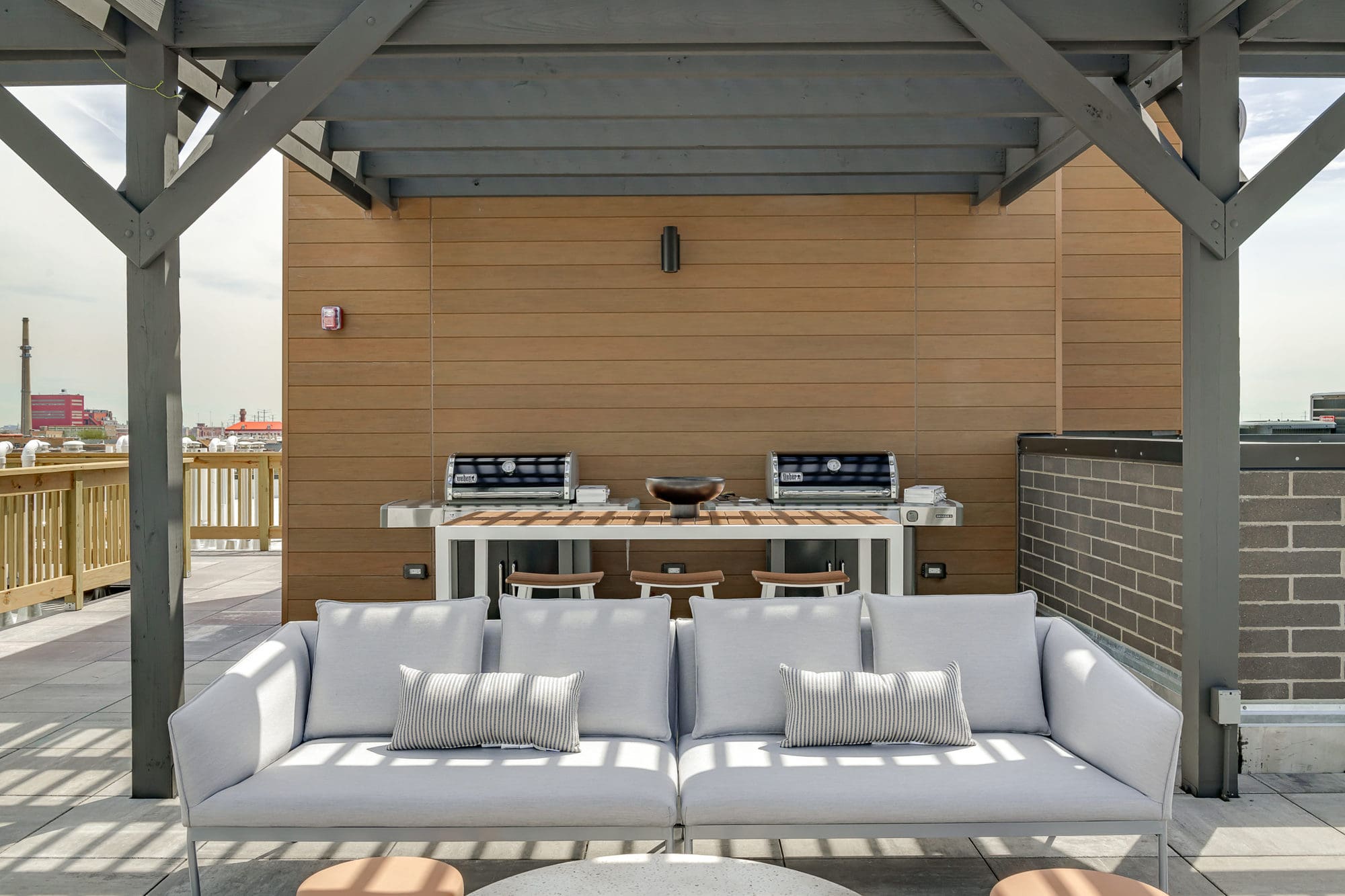 Rooftop Grill + Lounge Area